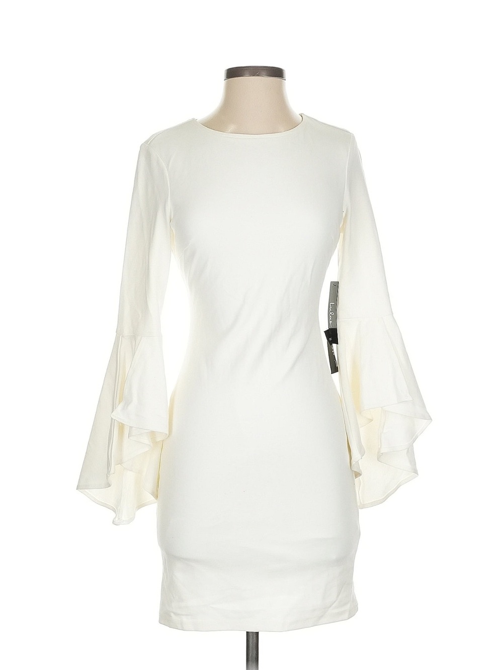 Ivory Bell Sleeve Bodycon Dress